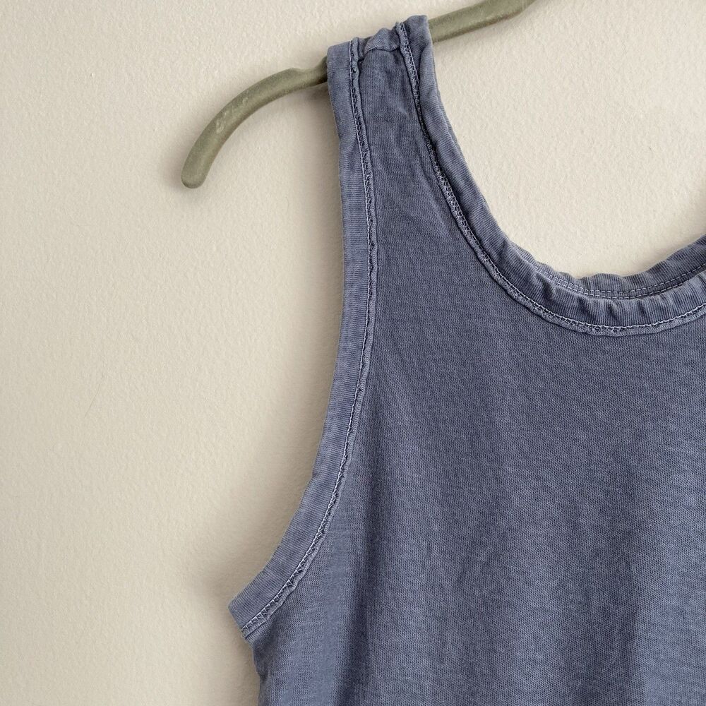 Free People Movement Womens Blue Gray 100% Cotton Tank Top Size XS Basic - Picture 3 of 8